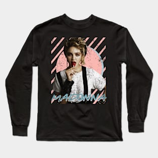 Madonna Original 80s Vintage Style Design Long Sleeve T-Shirt